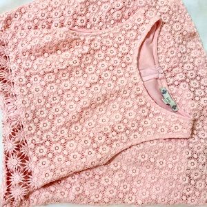 Peach Pink Floral Formal Dress